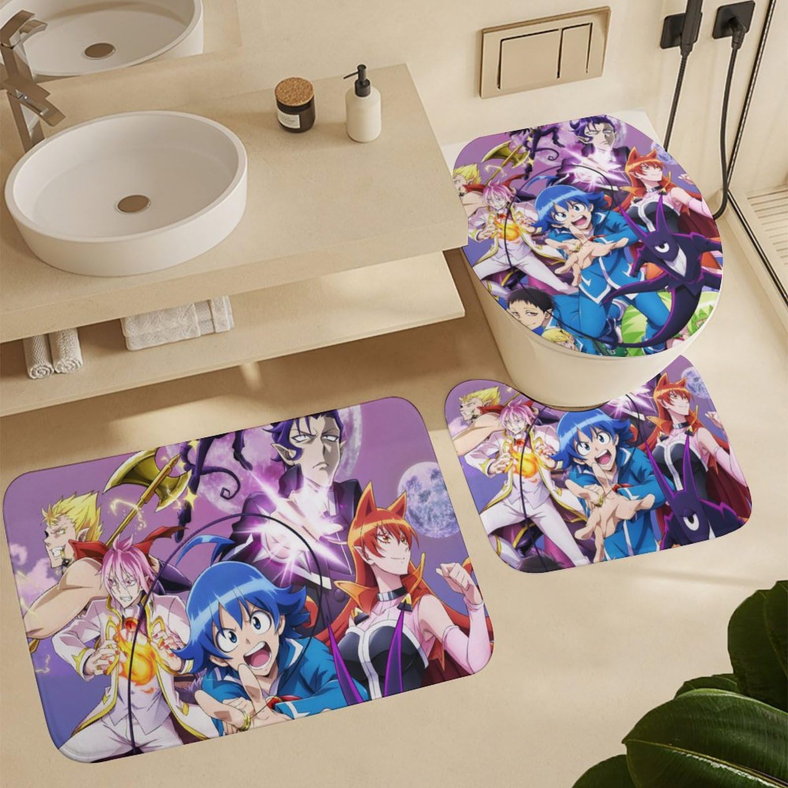 Amazon｜シャワーカーテン4点セット 魔入りました!入間くん